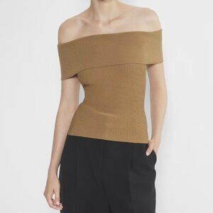 ‼️SOLD‼️ NWT Babaton Sculpt Knit Off-Shoulder Hi-Hip Top